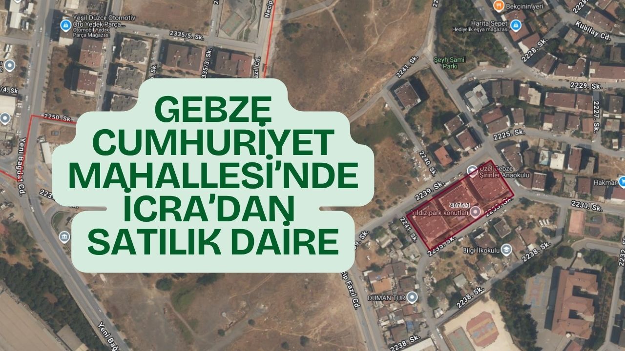 Gebze Cumhuriyet Mahallesi’nde İcradan Satılık Daire! Yıldız Park Sitesi’nde 2.78 Milyon TL’ye Fırsat
