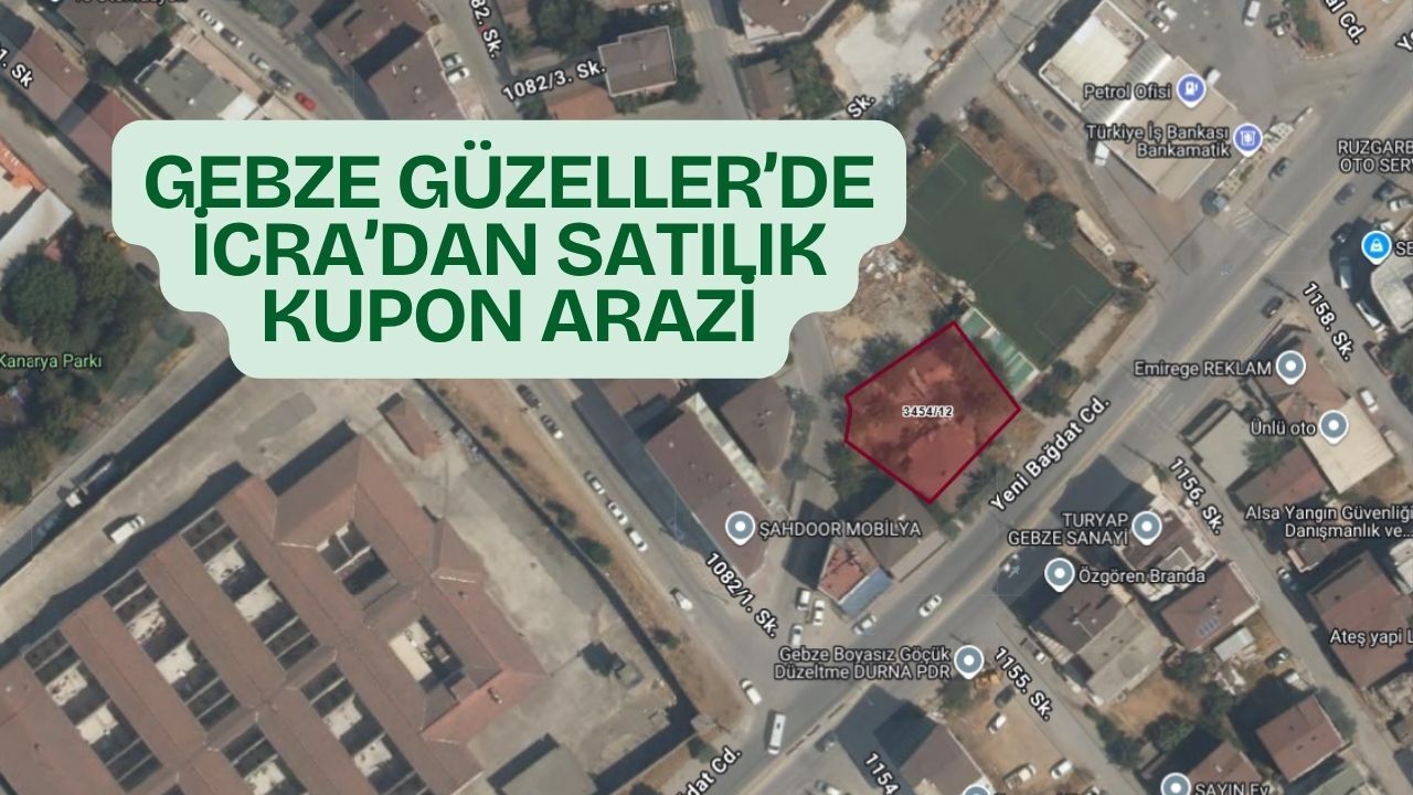Gebze Güzeller’de İcradan Kupon Arazi: 5 Kat İmar İzinli Ticari Taşınmaz Satışta!