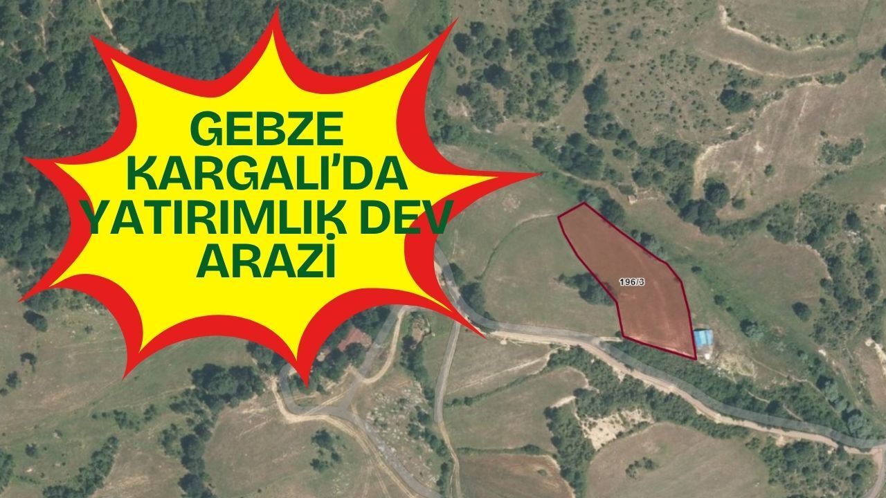GEBZE KARGALI’DA YATIRIMLIK DEV ARAZİ: 3.734 M² TARLA SATILIYOR!