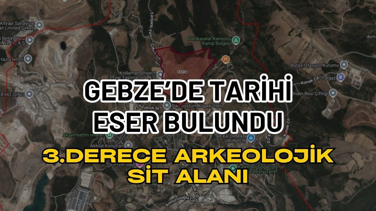 Gebze'de Tarihi Eser Bulundu: 3.Derece Arkeolojik Sit Alanı