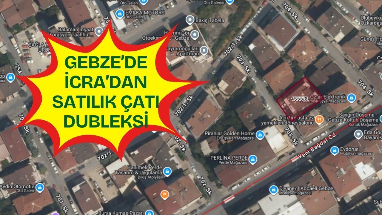 Gebze’de İcradan Satılık Çatı Dubleksi: Mustafapaşa Mahallesi'nde 138 m2 Bakımlı Mesken