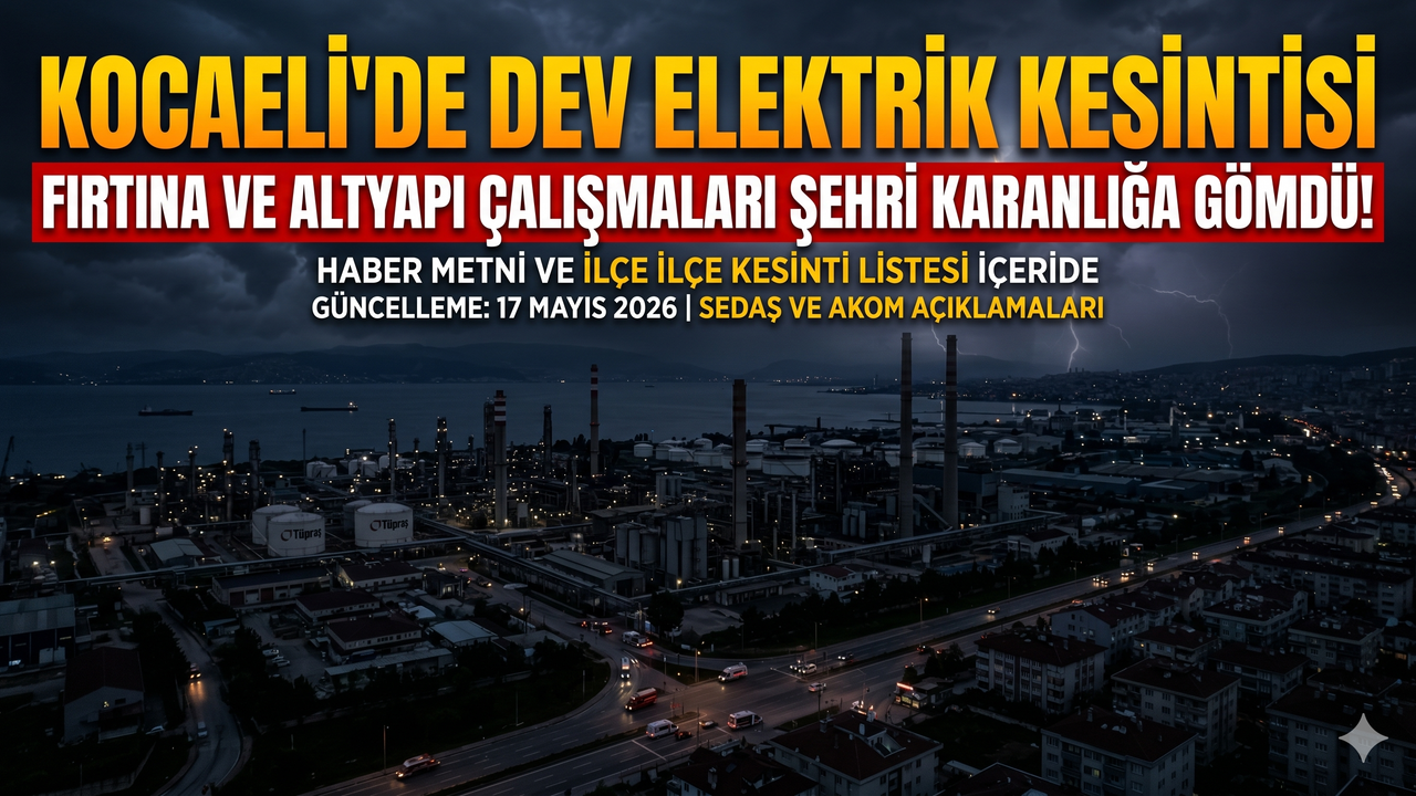 Sedaş'tan Kocaeli'ye Pazar Alarmı: Hangi 8 İlçede Elektrik Yok?
