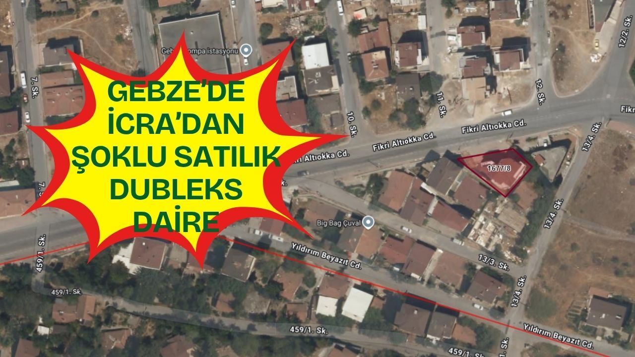 Gebze'de İcra Şoklu Satılık Dubleks Daire: 3.8 Milyon TL’ye Satışa Çıktı!