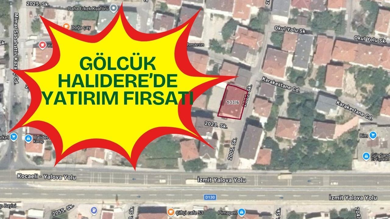 Gölcük Halıdere’de Yatırım Fırsatı: 100 m² Net Kullanım Alanlı Daire İhalede