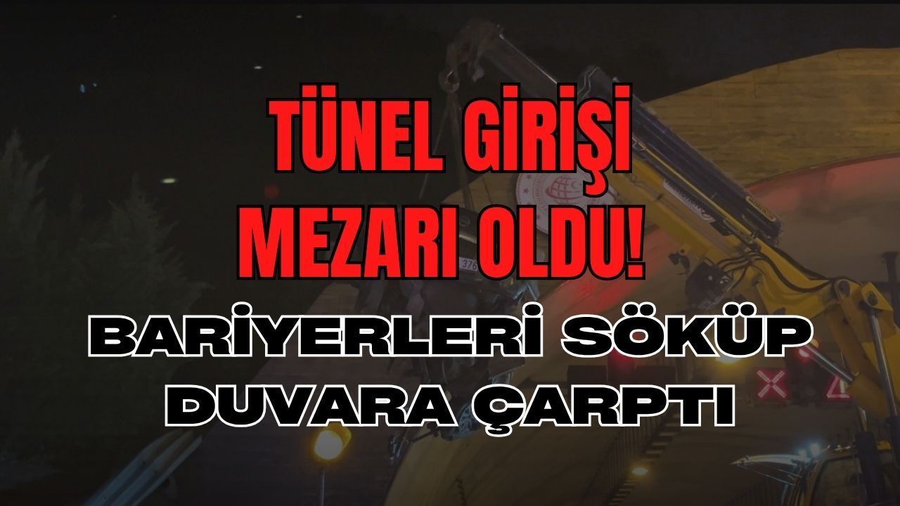 Kocaeli'de Tünel Girişi Mezar Oldu: Bariyerleri Söküp Duvara Çarptı