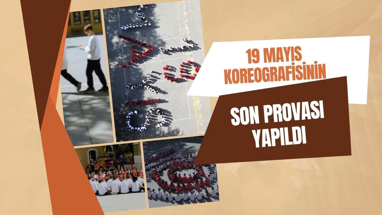 İzmit Ortaokulu'nda 19 Mayıs Koreografisinin Son Provası Yapıldı