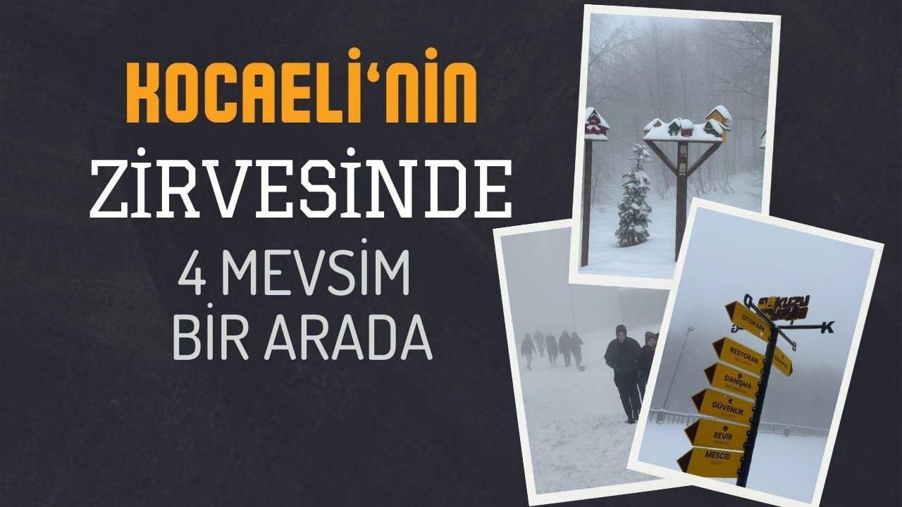 Kocaeli’nin Zirvesinde Dört Mevsim Bir Arada: Kuzuyayla Beyaza Büründü