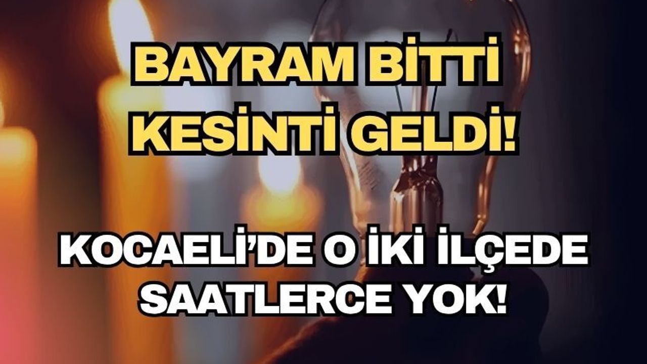 Kocaeli Elektrik Kesintisi: 31 Mayıs Pazar Kartepe ve Dilovası'nda SEDAŞ Elektrikleri Kesecek!