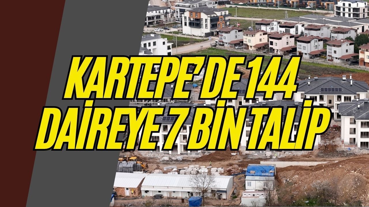 Kartepe'de 144 daireye 7 bin talip: Şanslı isimler Noter huzurunda belli oluyor