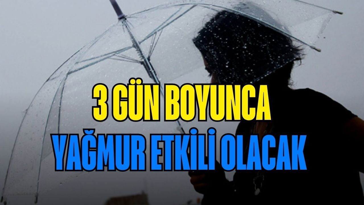 Kocaeli'de 3 Gün Boyunca Yağmur Yağacak