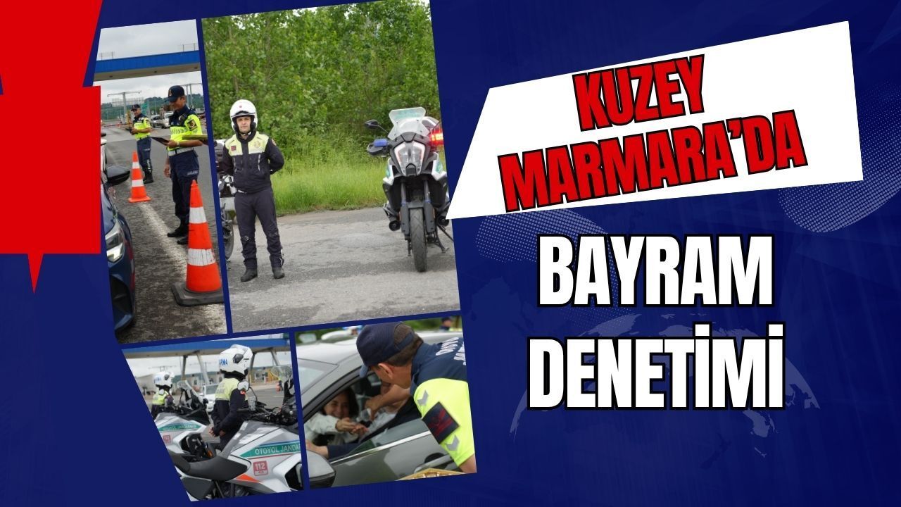 Kuzey Marmara Otoyolu Kocaeli Geçişinde Bayram Denetimi: Jandarmadan Sürücülere Çikolatalı Karşılama