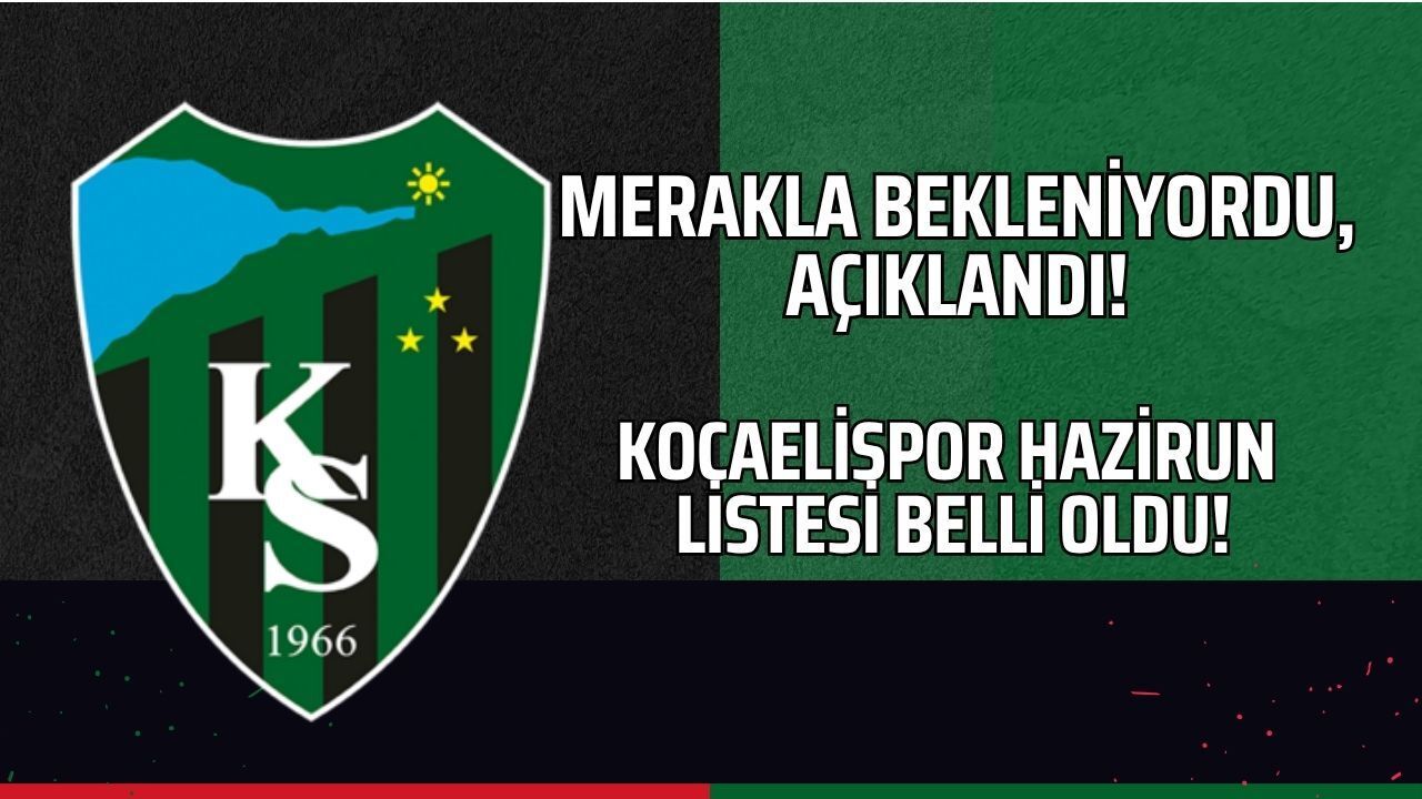 Kocaelispor Kongresinde Kimler Oy Kullanacak? Hazirun Listesi Netleşti!