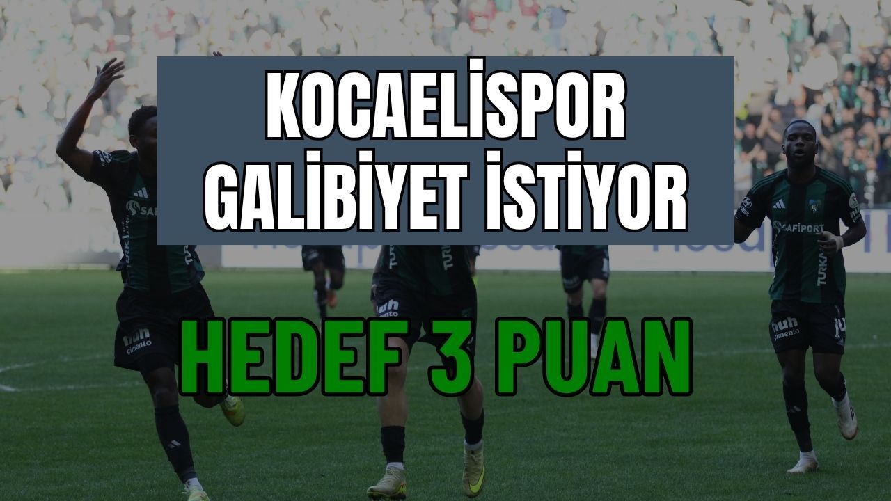 Kocaelispor Galibiyet İstiyor: Hedef 3 Puan