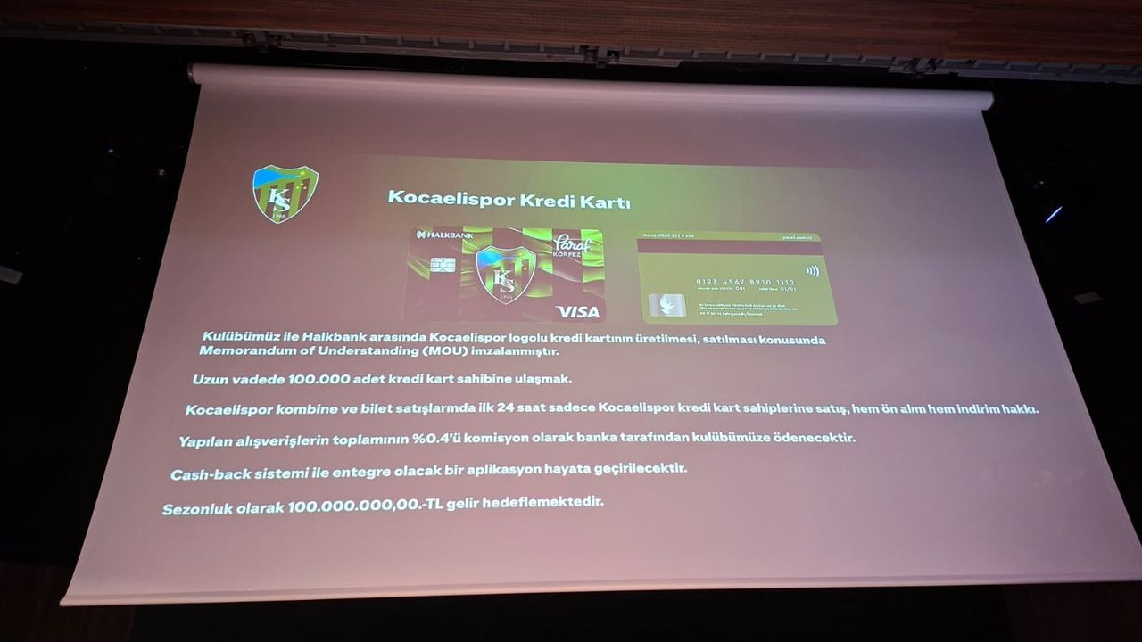 Kocaelispor'un Kartının Adı Belli Oldu: Paraf Körfez Cüzdanlara Giriyor!