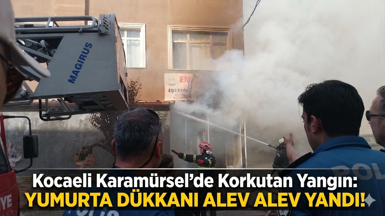 Kocaeli Karamürsel'de Korkutan Yangın: Yumurta Dükkanı Alev Alev Yandı!