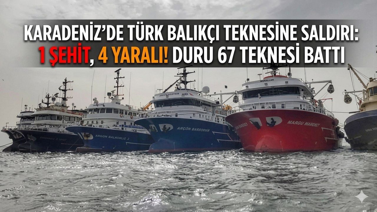 Karadeniz’de Türk Balıkçı Teknesine Saldırı: 1 Şehit, 4 Yaralı! Duru 67 Teknesi Battı