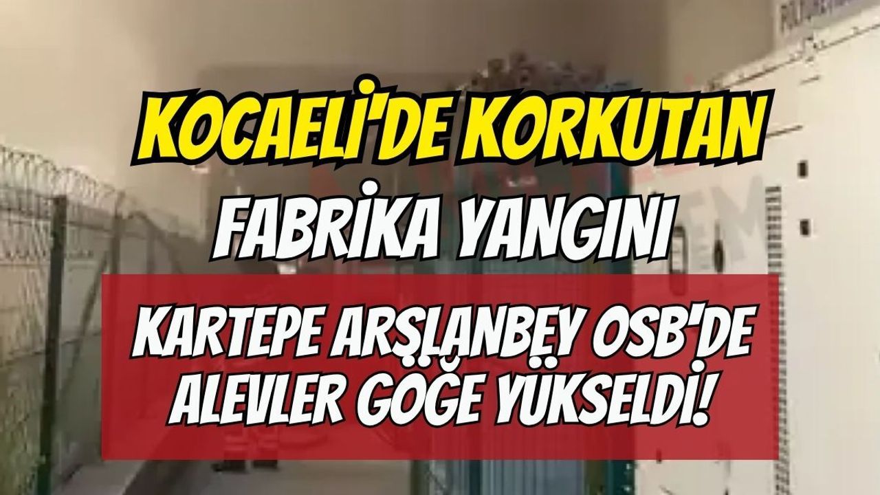Kocaeli'de Korkutan Fabrika Yangını: Kartepe Arslanbey OSB'de Alevler Göğe Yükseldi!