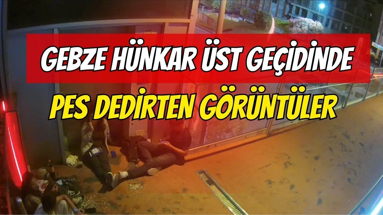 Gebze Hünkar Üst Geçidinde Pes Dedirten Görüntüler: 4 Kişilik Grubun Duyarsız Davranışı Güvenlik Kamerasına Yakalandı!