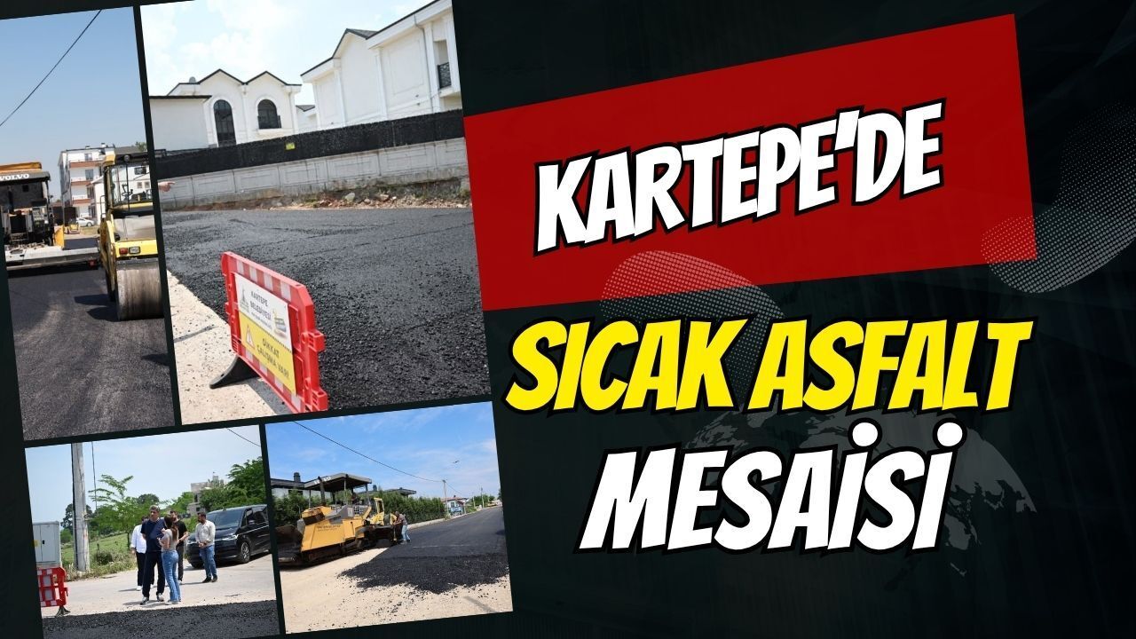Kartepe’de Sıcak Asfalt Mesaisi