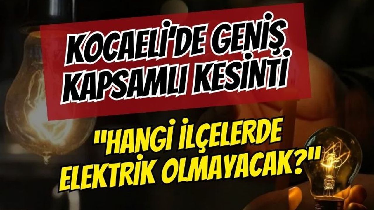 SEDAŞ’tan Son Dakika Duyurusu: 26 Haziran Cuma Günü Kocaeli’de Geniş Çaplı Planlı Kesinti!