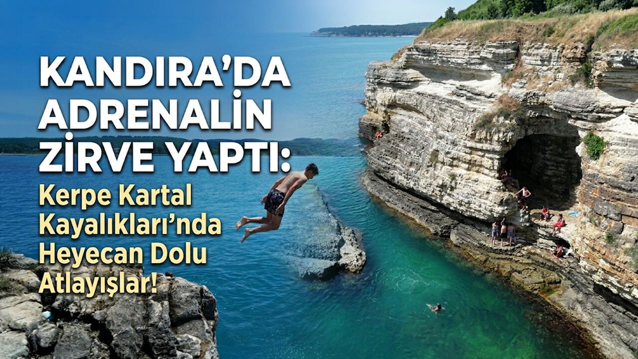 Kandıra’da Adrenalin Zirve Yaptı: Kerpe Kartal Kayalıkları’nda Heyecan Dolu Atlayışlar!