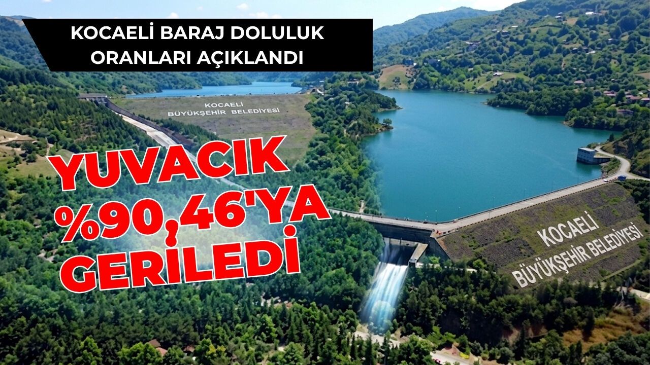 Kocaeli Baraj Doluluk Oranları Açıklandı: Yuvacık %90,46'ya Geriledi