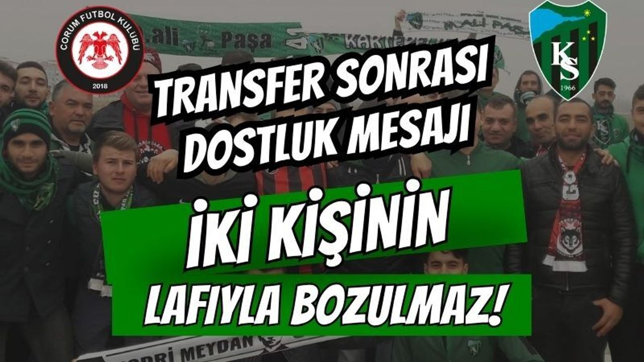 Kocaelispor’da Smolcic Transferi Sonrası Çorum-Kocaeli Dostluk Mesajı: "İki Kişinin Lafıyla Bozulmaz!"