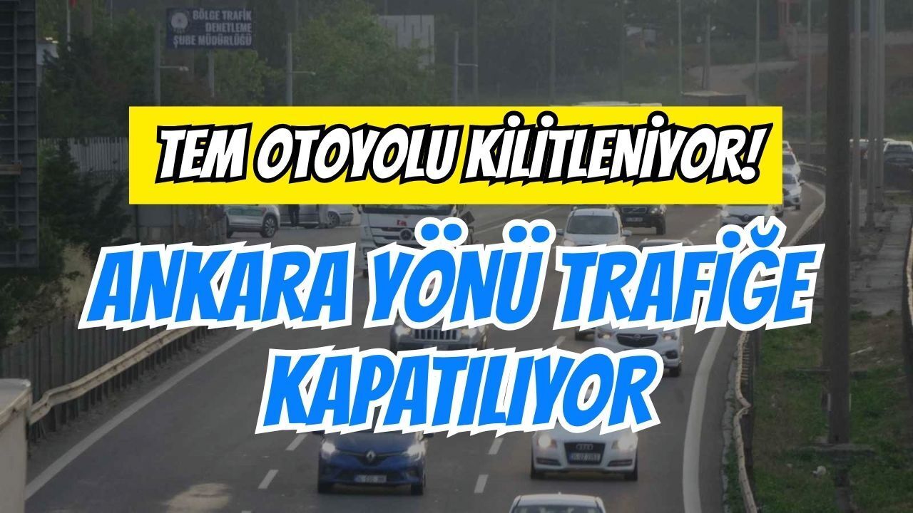 Kocaeli'de TEM Otoyolu Kilitleniyor: Ankara İstikameti Trafiğe Kapatılıyor