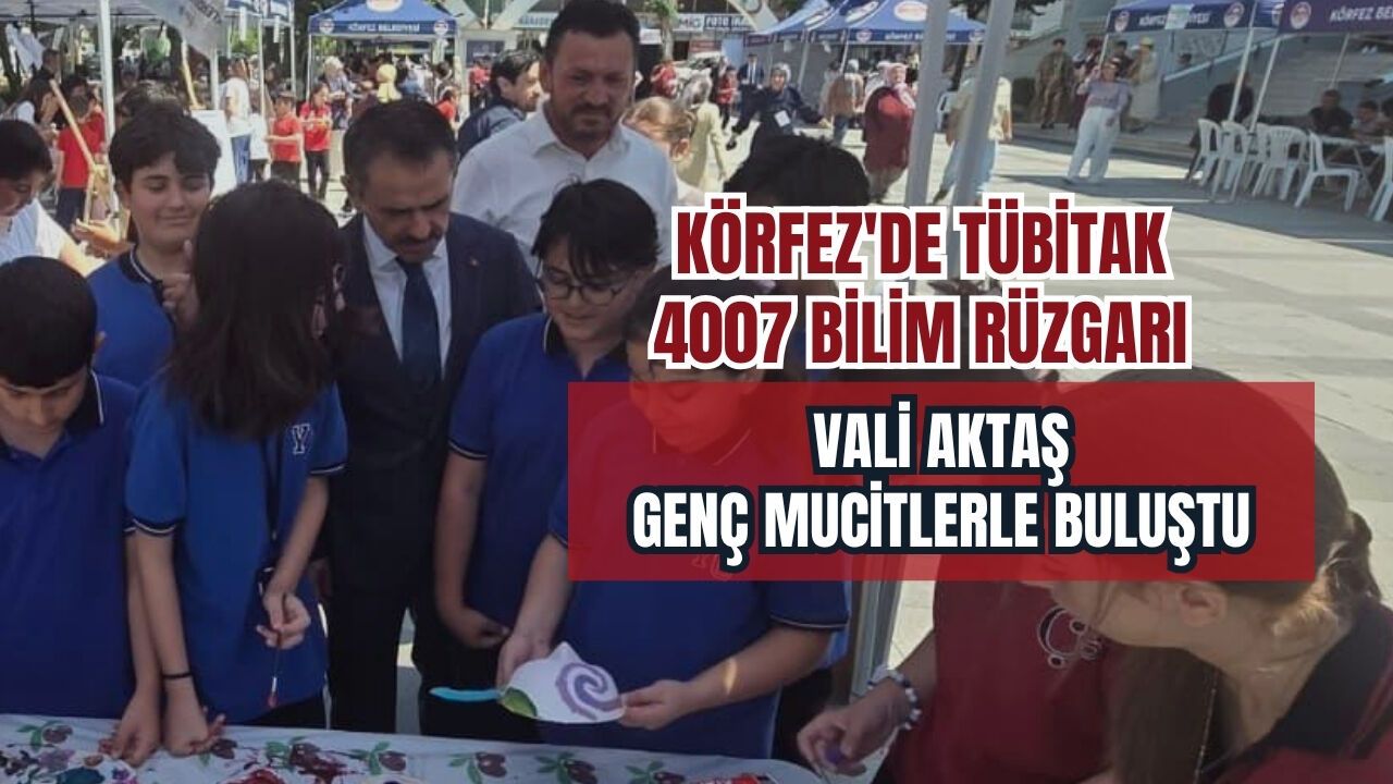 Körfez'de TÜBİTAK 4007 Bilim Rüzgarı: Vali Aktaş Genç Mucitlerle Buluştu