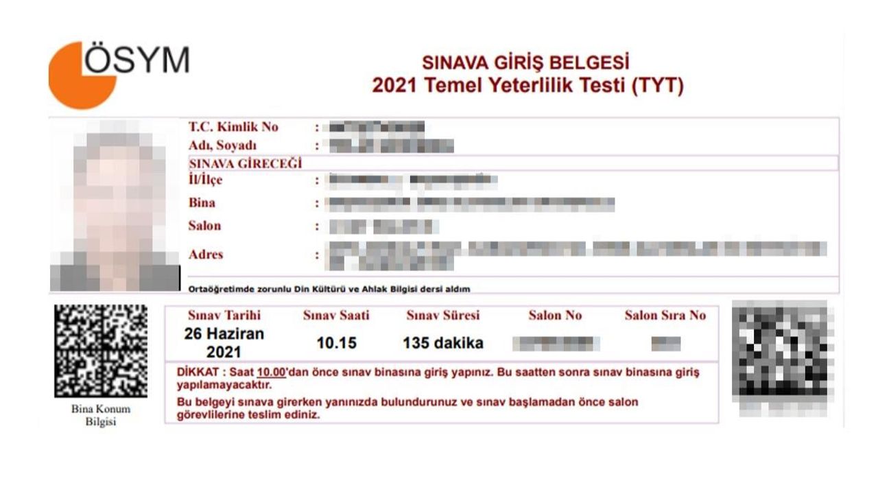 YKS sınav giriş belgesi siyah beyaz olur mu? YKS sınav giriş belgesi renkli mi olmalı?