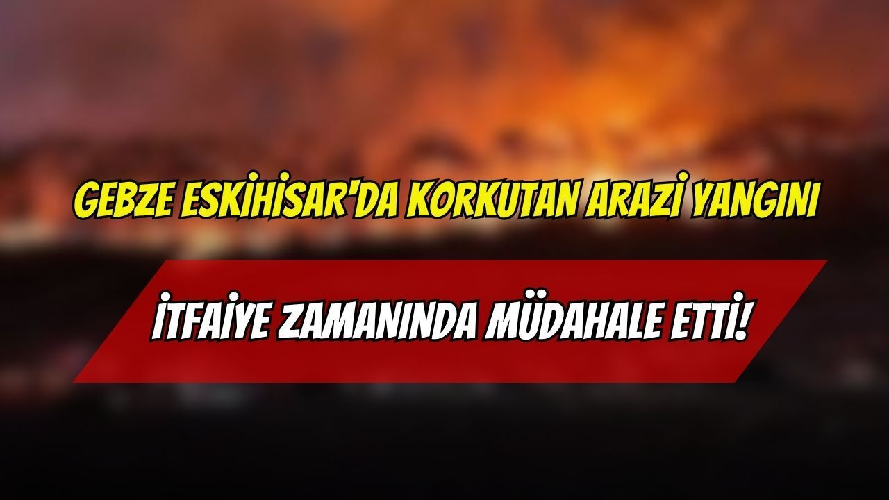 Gebze Eskihisar'da Korkutan Arazi Yangını: İtfaiye Zamanında Müdahale Etti!