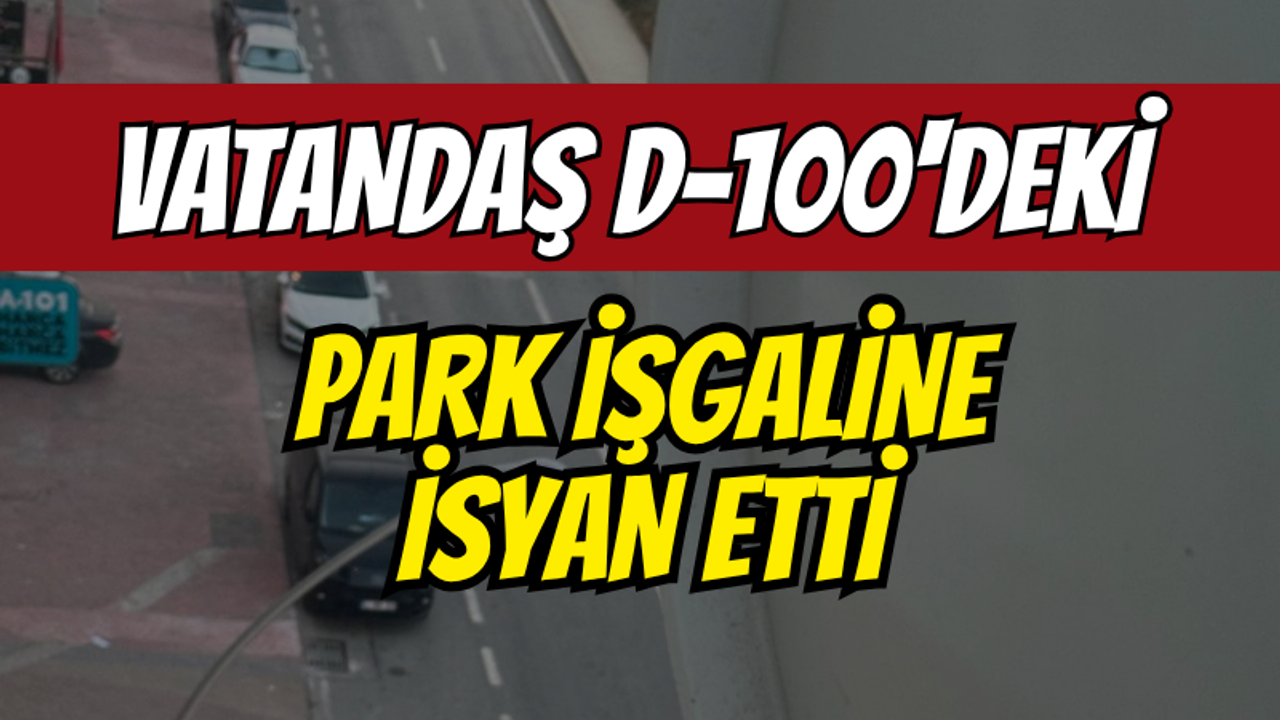 Vatandaş İzmit D-100'deki park işgaline isyan etti