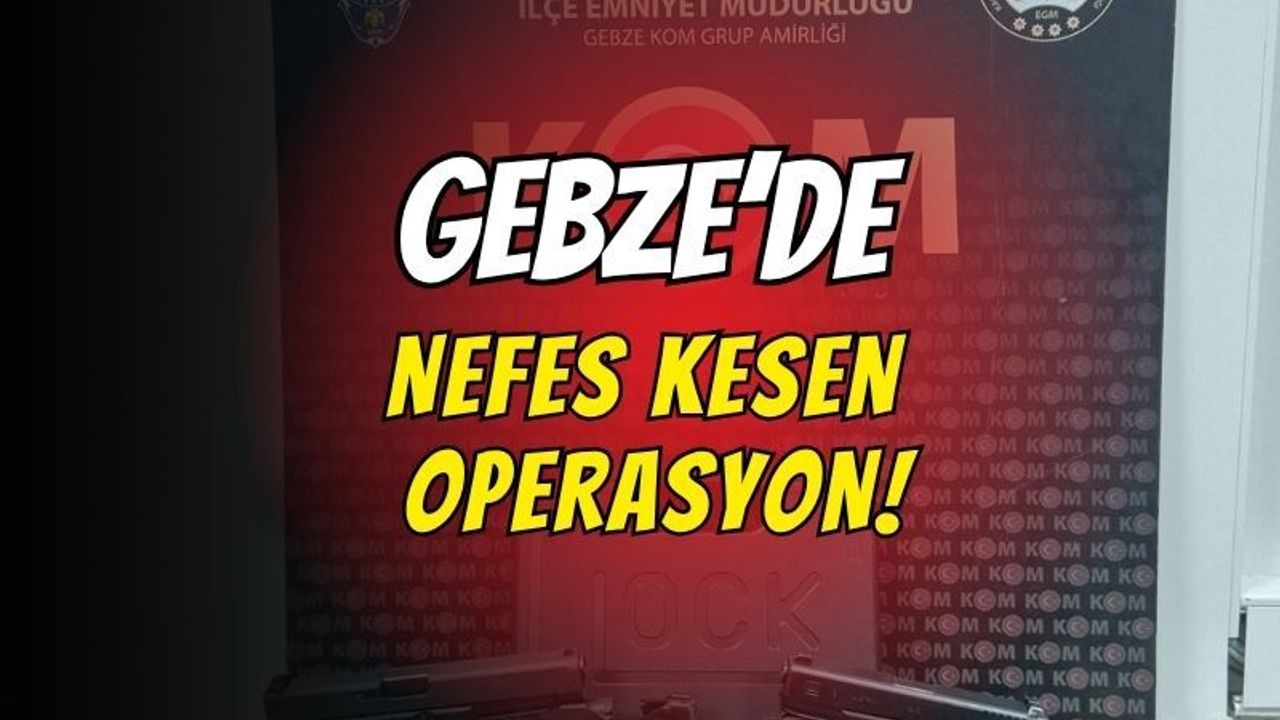 Gebze'de KOM timlerinden nokta atışı operasyon: Yasa dışı silah ticareti darbe aldı!