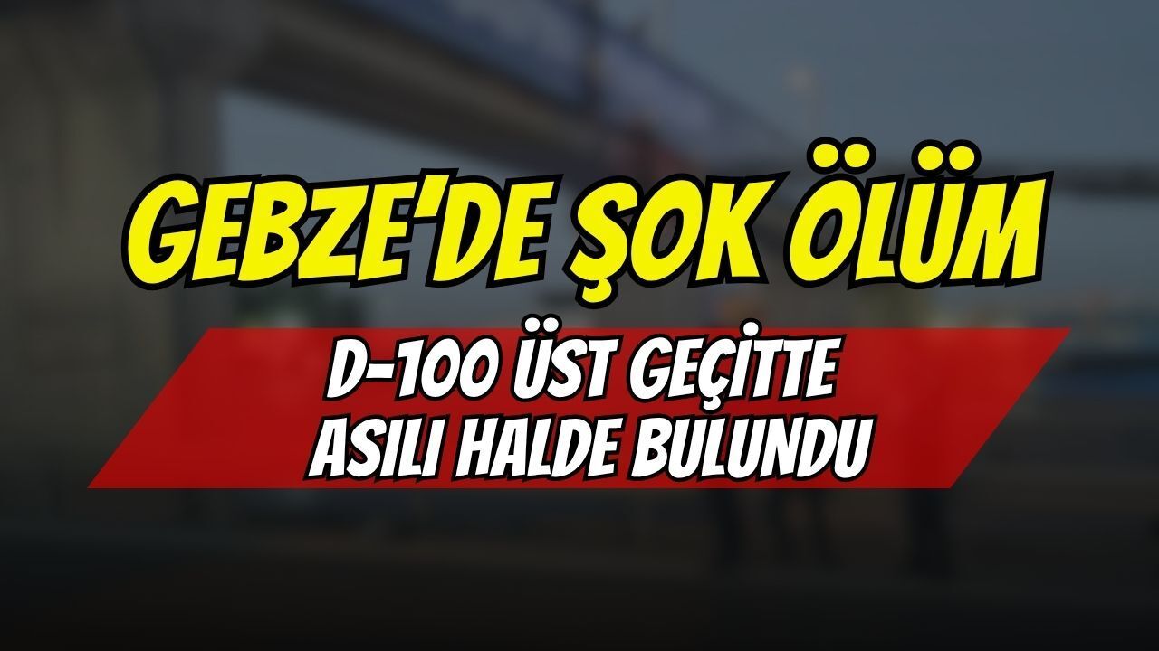 Gebze’de şok ölüm: D-100'deki üst geçitte asılı bulundu