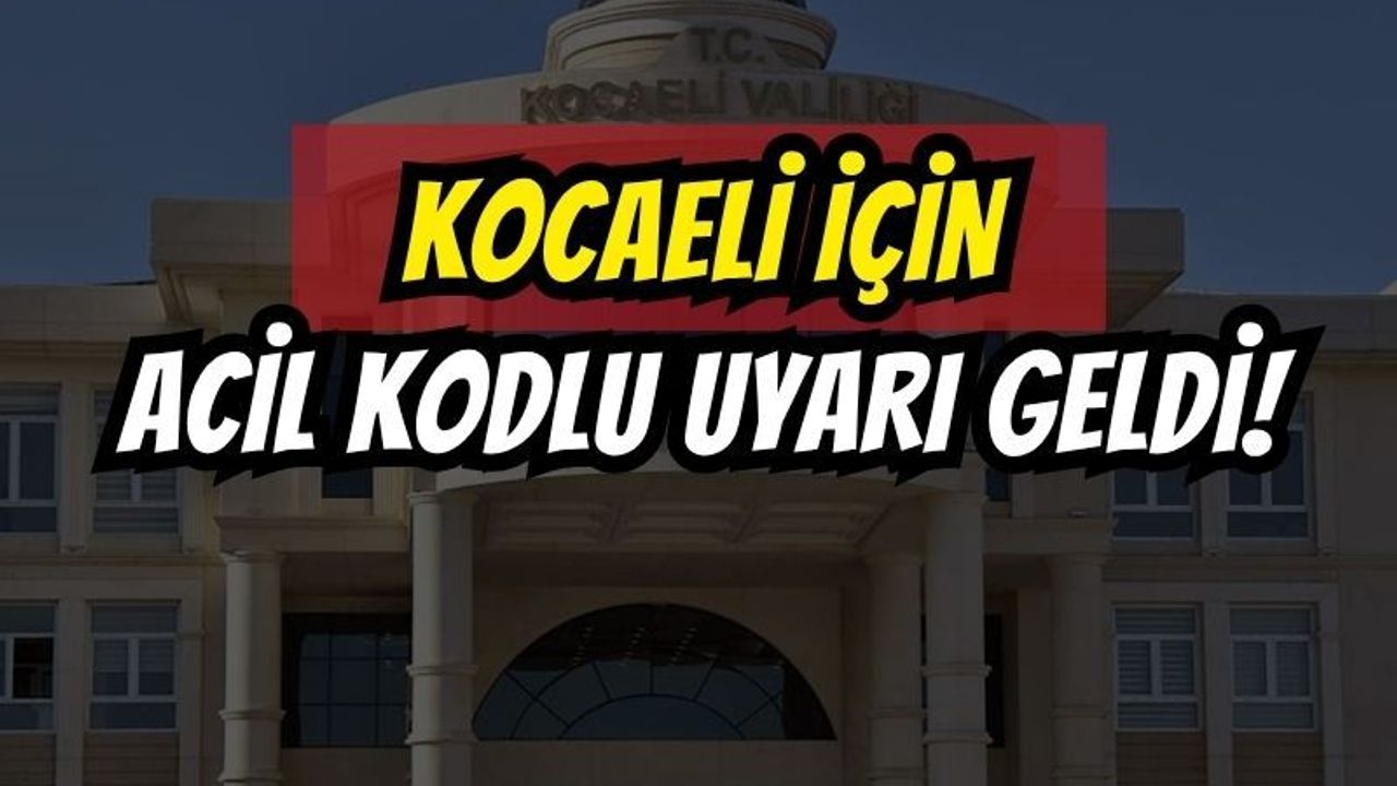 Kocaeli için acil kodlu uyarı: Öğle saatlerinden itibaren kuvvetli sağanak geliyor!