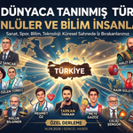 Dünyaca Tanınmış Türk Ünlüler ve Bilim İnsanları