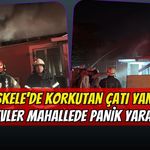 Başiskele'de Korkutan Çatı Yangını! Alevler Mahallede Panik Yarattı