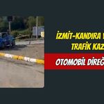 İzmit-Kandıra Yolunda Trafik Kazası: Otomobil Direğe Çarptı