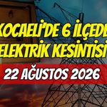 Kocaeli’de Haftasonu 6 İlçeye Elektrik Kesintisi