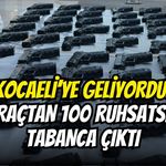 Kocaeli’ye geliyordu! Araçtan 100 ruhsatsız tabanca çıktı