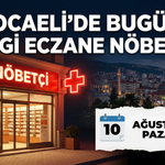 Kocaeli'de Bugün Hangi Eczaneler Nöbetçi? 10 Ağustos Pazartesi 2026 Bugün Nöbetçi Eczaneler