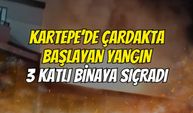 Kartepe’de Çardakta Başlayan Yangın 3 Katlı Binaya Sıçradı