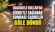 Başiskele Kullar'da Şiddetli Sağanak Sonrası Caddeler Göle Döndü