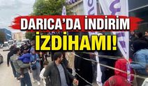 Darıca’da indirim izdihamı! Zabıta kepenkleri kapattırdı