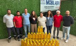 Ayçiçeği hasadından sofralara: 335 litre yağ Aşevi’ne teslim edildi