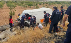 Gaziantep Karkamış’ta Kamyonet Şarampole Uçtu
