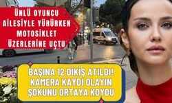 Motosiklet ünlü oyuncu İrem Helvacıoğlu ve ailesinin üstüne uçtu! Kamera kaydı şoke etti