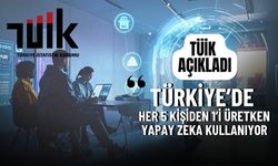 TÜİK açıkladı: Türkiye’de her 5 kişiden 1’i üretken yapay zeka kullanıyor