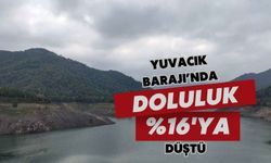 Yuvacık Barajı’nda doluluk oranı yüzde 16’ya geriledi