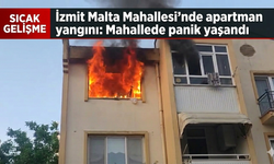 İzmit Malta Mahallesi’nde apartman yangını: Mahallede panik yaşandı
